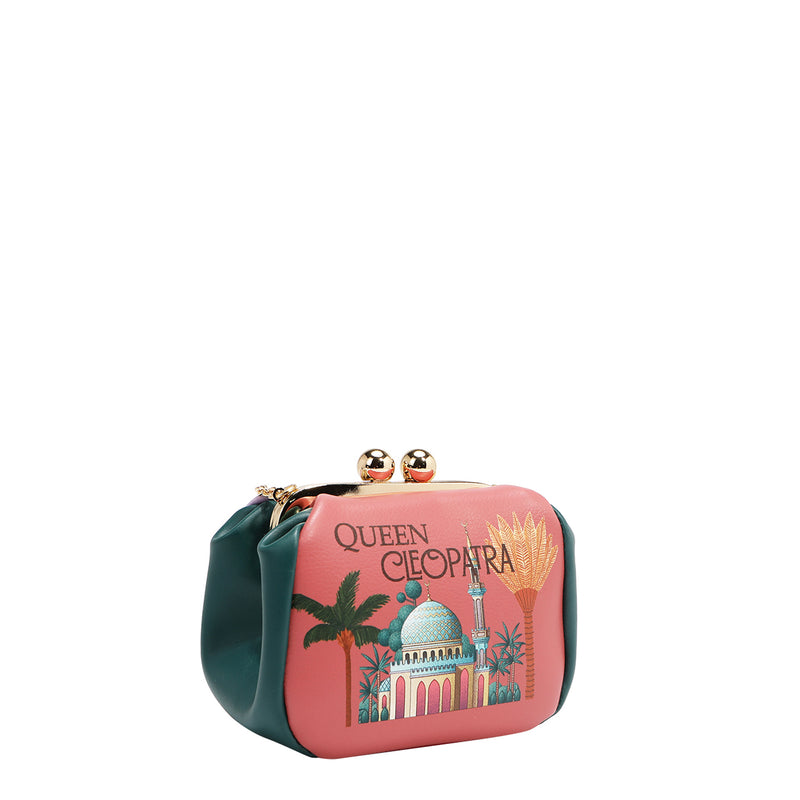 MINI BOLSO CRUZADO CON CIERRE KISS LOCK (QUEEN CLEOPATRA)