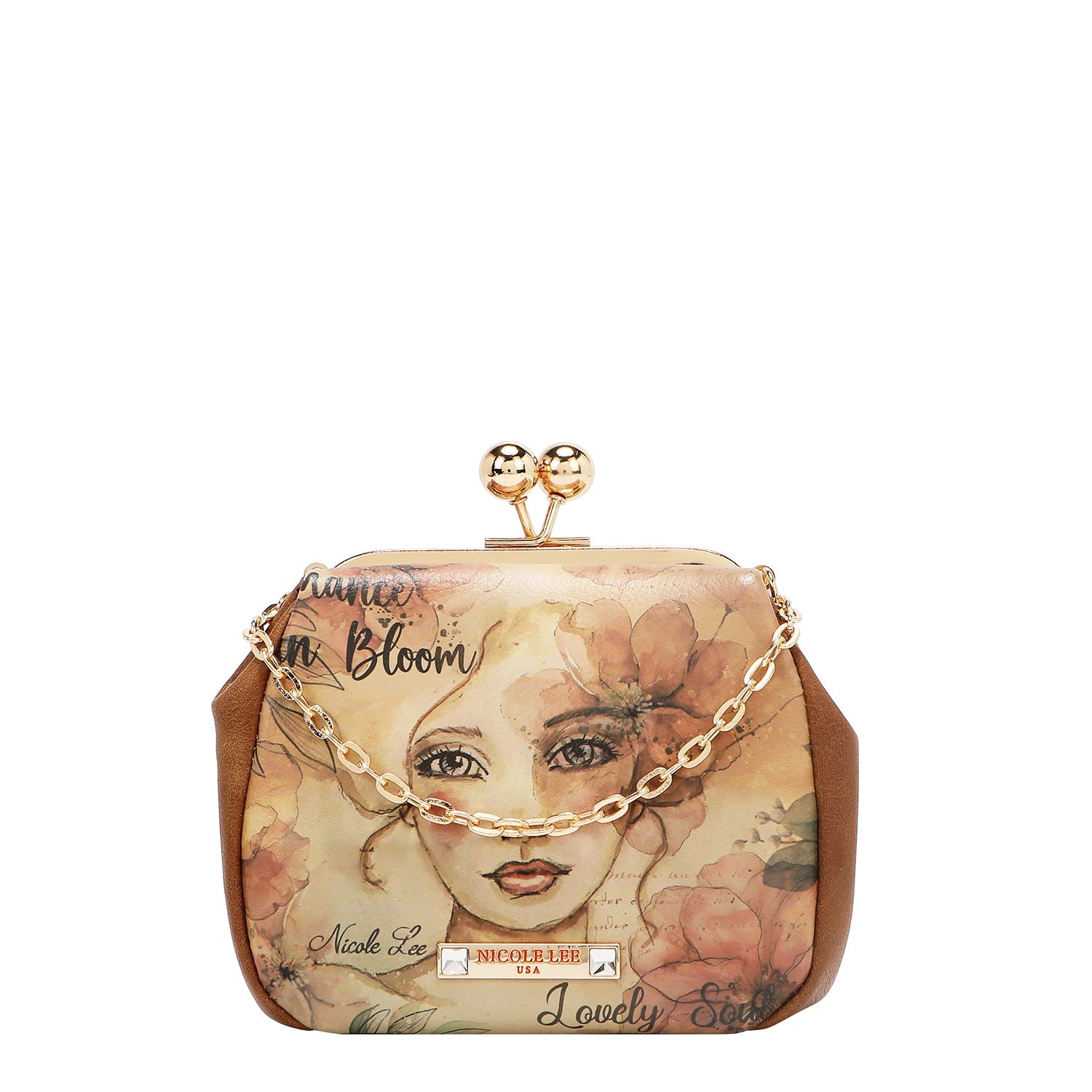 MINI BOLSO CRUZADO CON CIERRE KISS LOCK (REFLECTION OF LOVE)