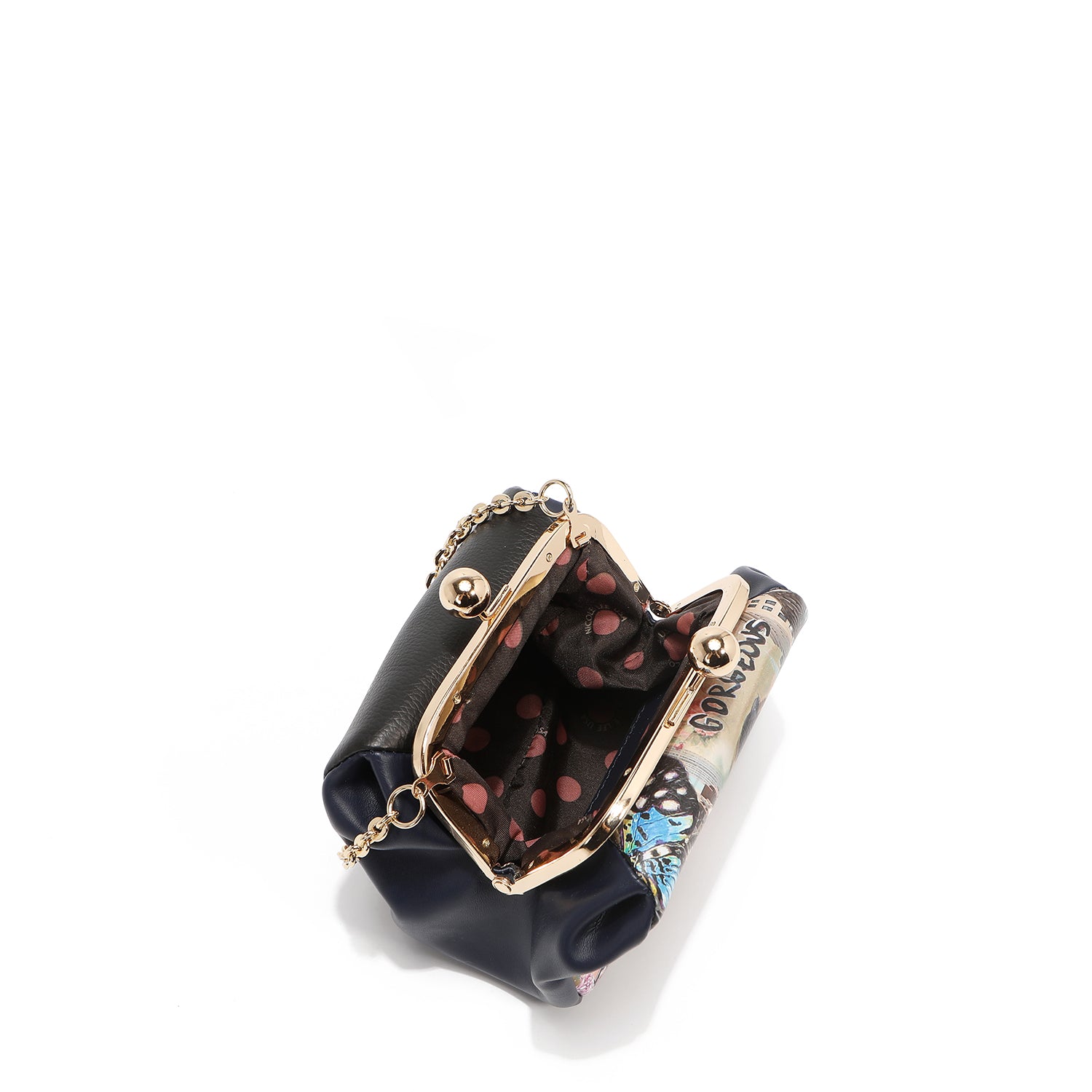 MINI CROSSBODY BAG WITH KISS LOCK CLOSURE (<tc>DREAM COMES TRUE</tc>)