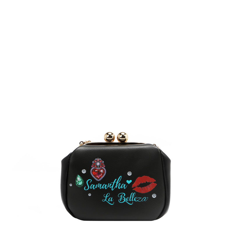 MINI BOLSO CRUZADO CON CIERRE KISS LOCK (SAMANTHA LA BELLEZA)