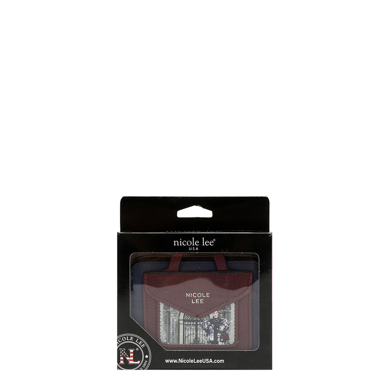 CARTERA COMPACTA PEQUEÑA CON CREMALLERA (MODA SNOWFLAKE)