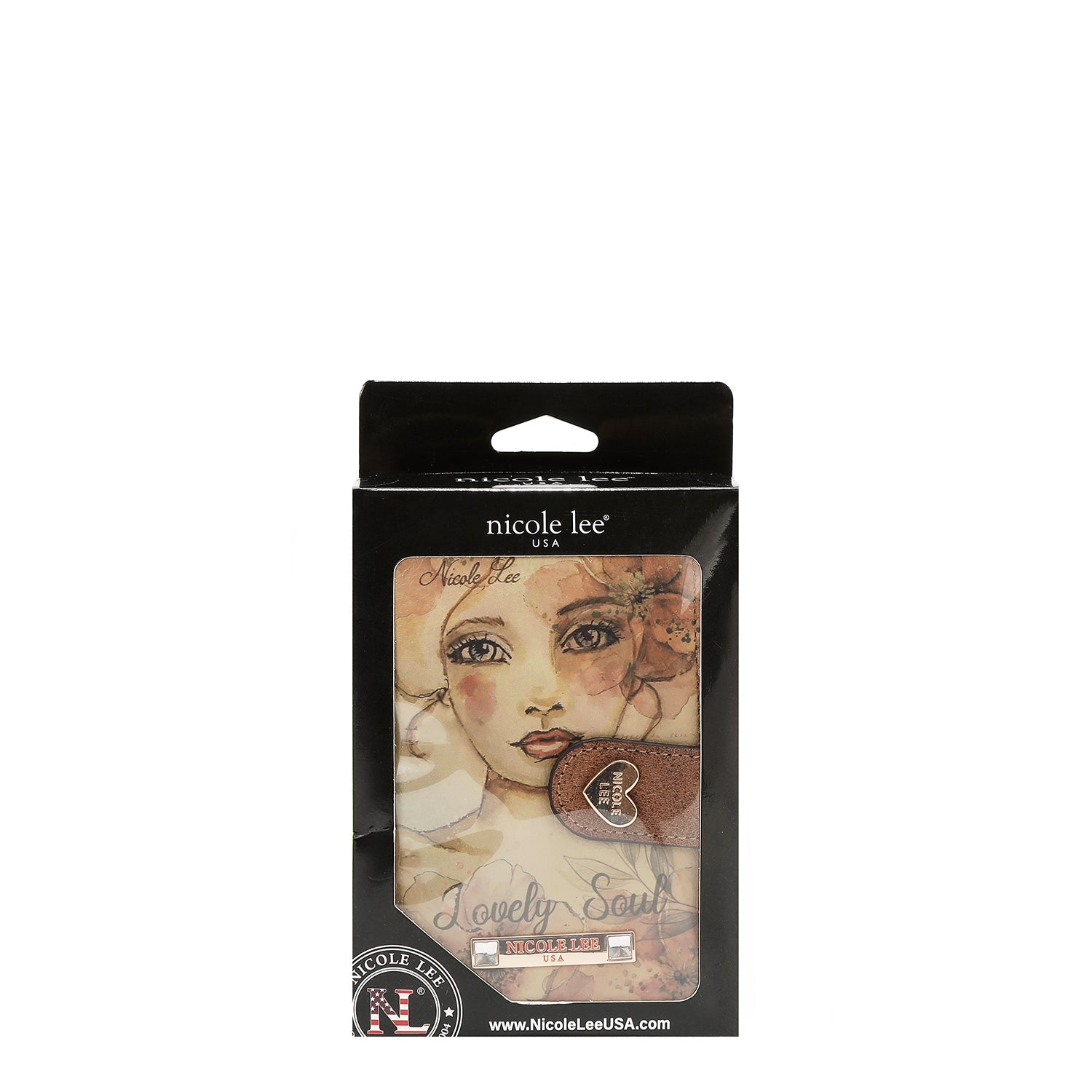 ORGANISATEUR DE PORTEFEUILLE COMPACT AVEC SNAP TAB (REFLET DE L'AMOUR)