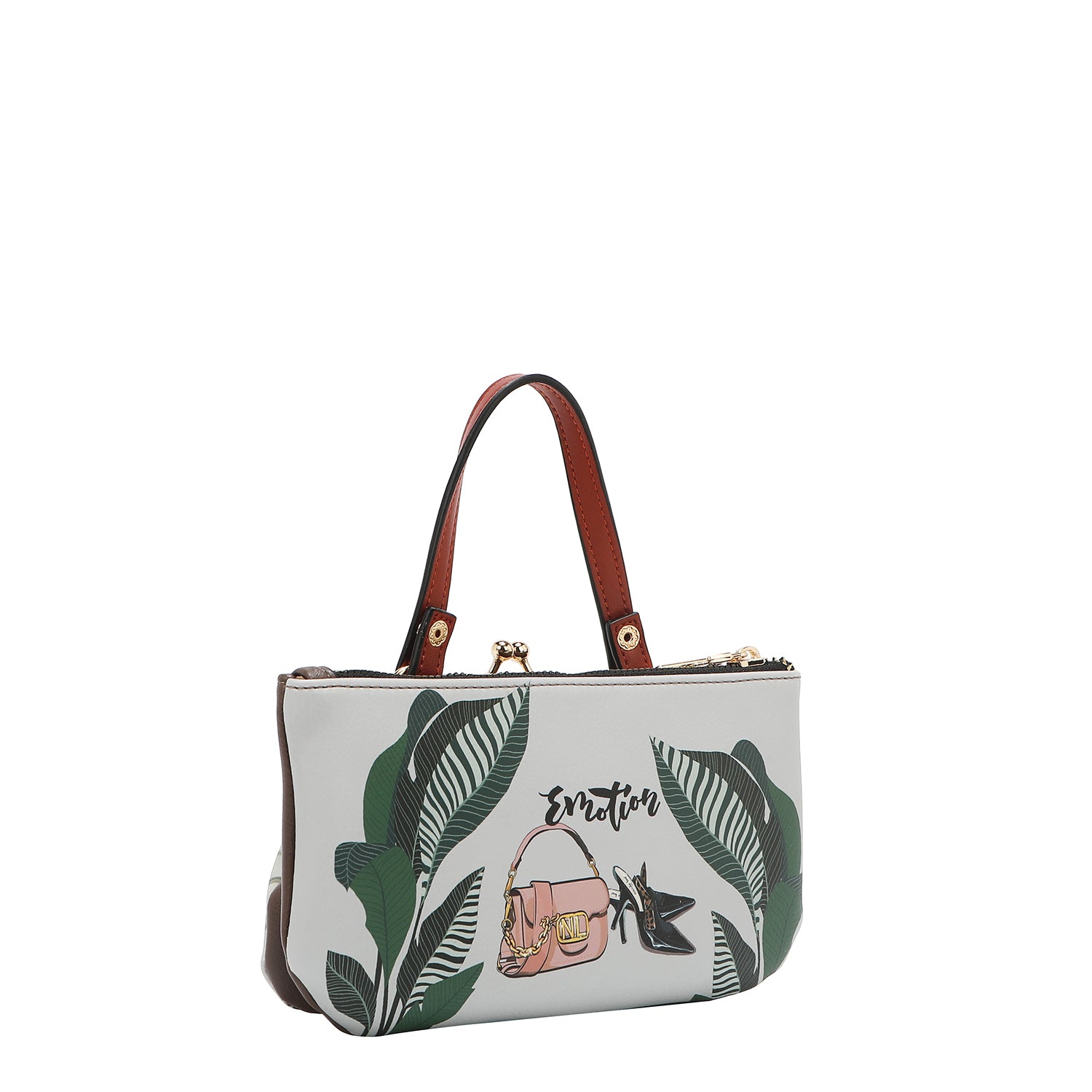 BOLSO MEDIANO CON MARCO Y ASA SUPERIOR (EMOTION)