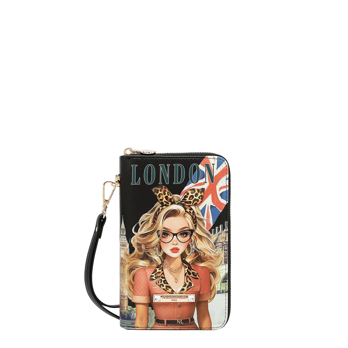 CARTERA ORGANIZADORA DE VIAJE (LONDON EYE-NEGRO)