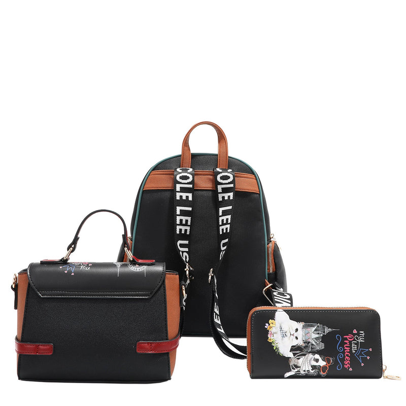 3 PIECE SET (<tc>FAMILY YEARBOOK</tc>) (BACKPACK, CROSSBODY BAG, WALLET)