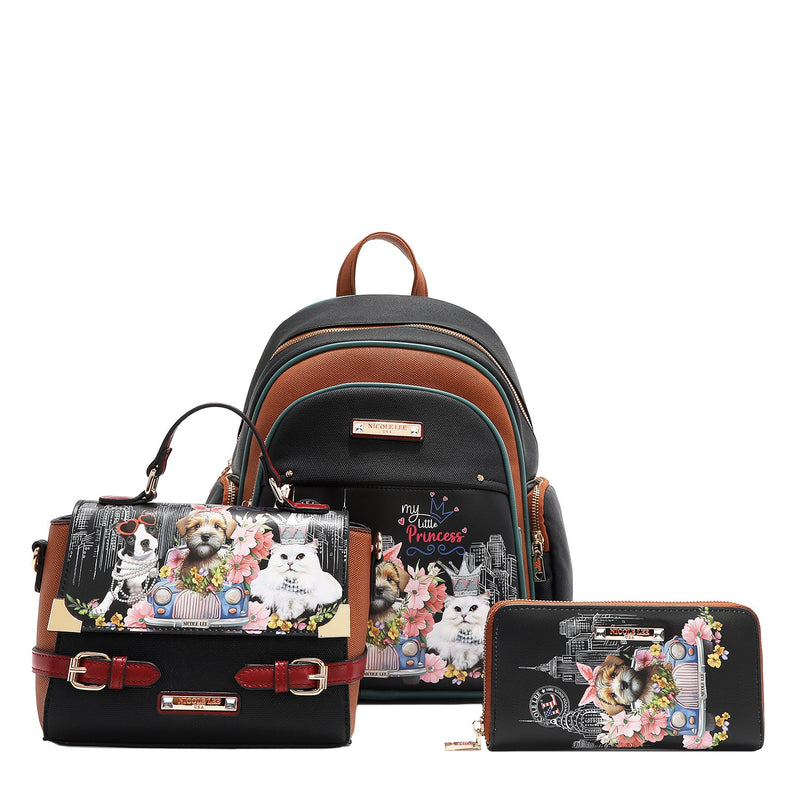 3 PIECE SET (<tc>FAMILY YEARBOOK</tc>) (BACKPACK, CROSSBODY BAG, WALLET)