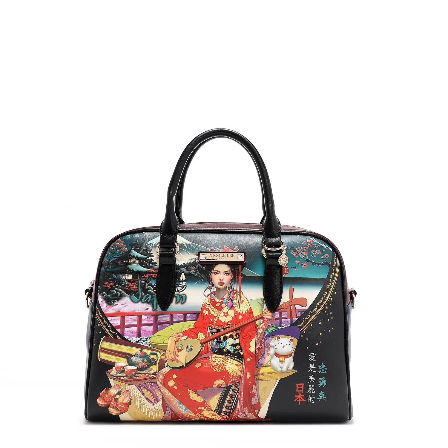 ENSEMBLE 3 PIÈCES (SAC À MAIN, SAC À BANDOULIÈRE, PORTEFEUILLE) (<tc>AKIKO LA BELLEZA</tc>)