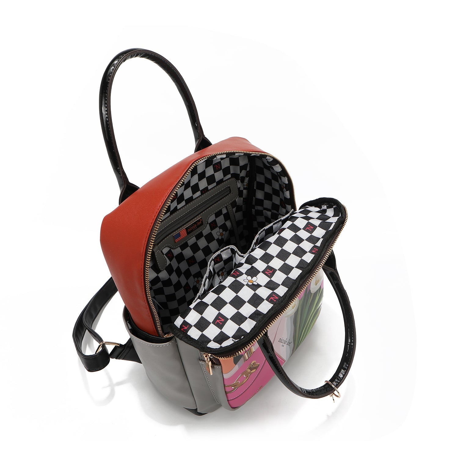 SET DE 3 PIEZAS (MOCHILA, BOLSO CRUZADO, CARTERA) (VIOLET BLOSSOM)