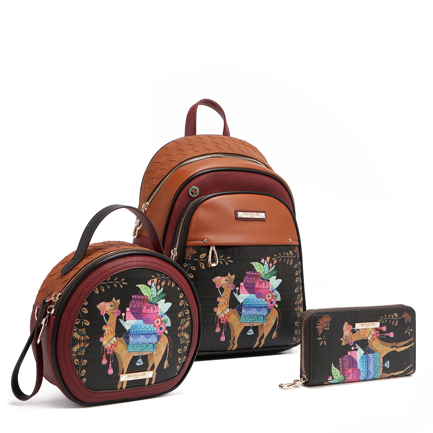 CONJUNTO (MOCHILA, BANDOLERA Y CARTERA) (SAHARA TREASURE)