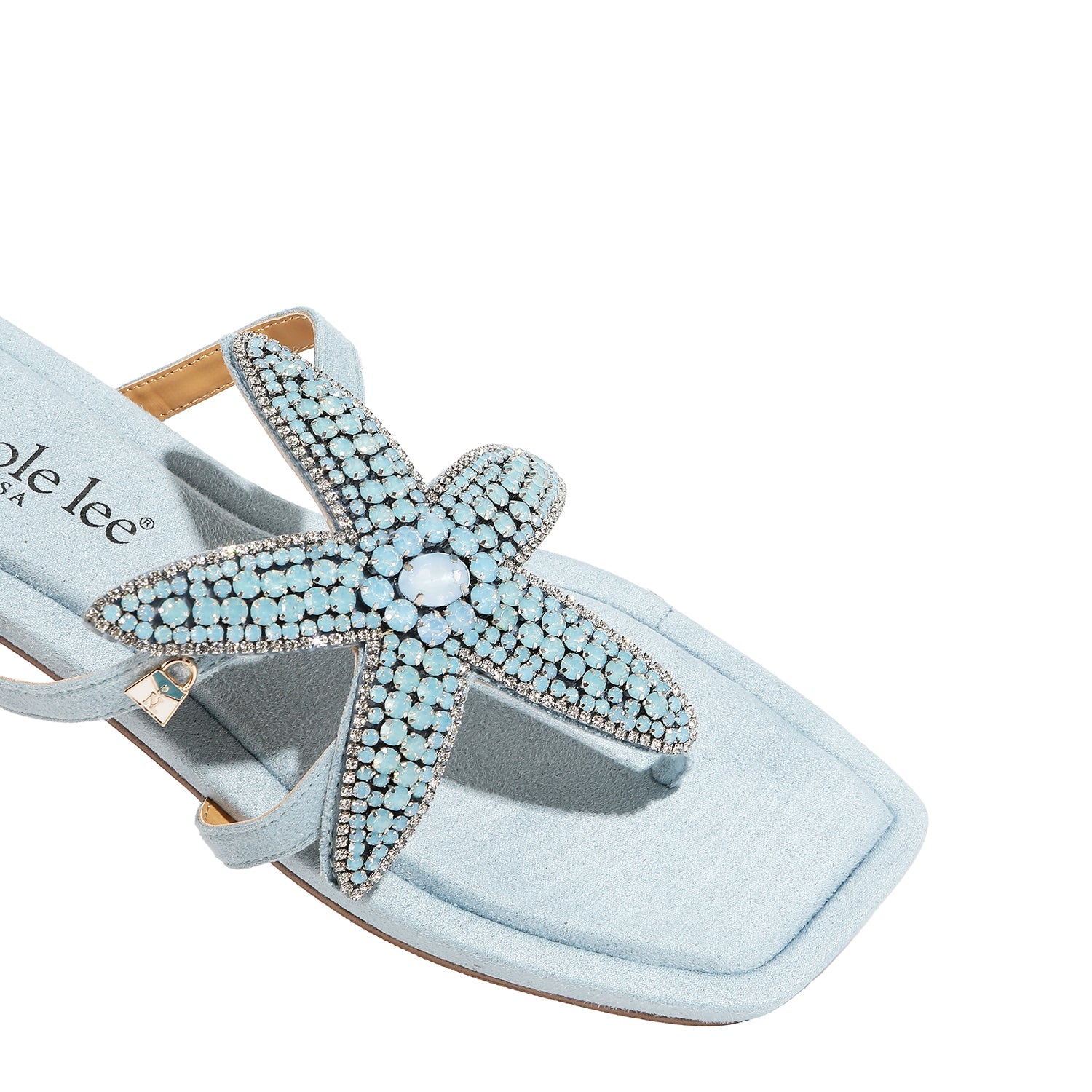 SANDALIAS DE DEDO CON ESTRELLA DE MAR (AZUL)