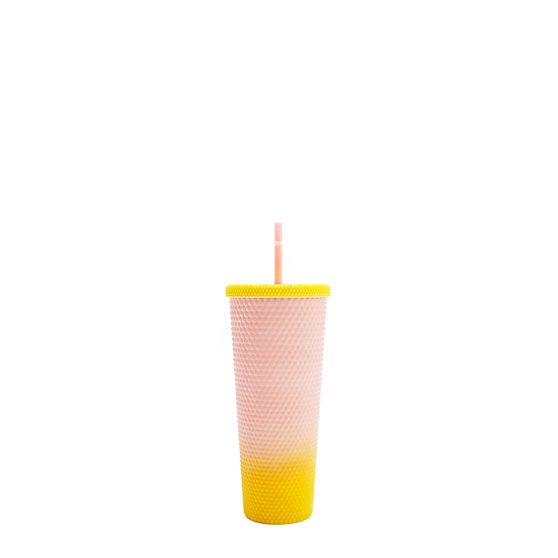 GLASS WITH LID AND STRAW 24 OZ WITH STUDS (<tc>LADIES NIGHT OUT</tc>)