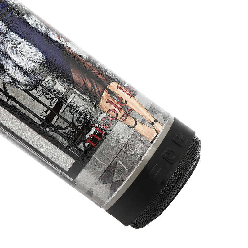 VASO TÉRMICO CON ALTAVOZ BLUETOOTH (MODA SNOWFLAKE)