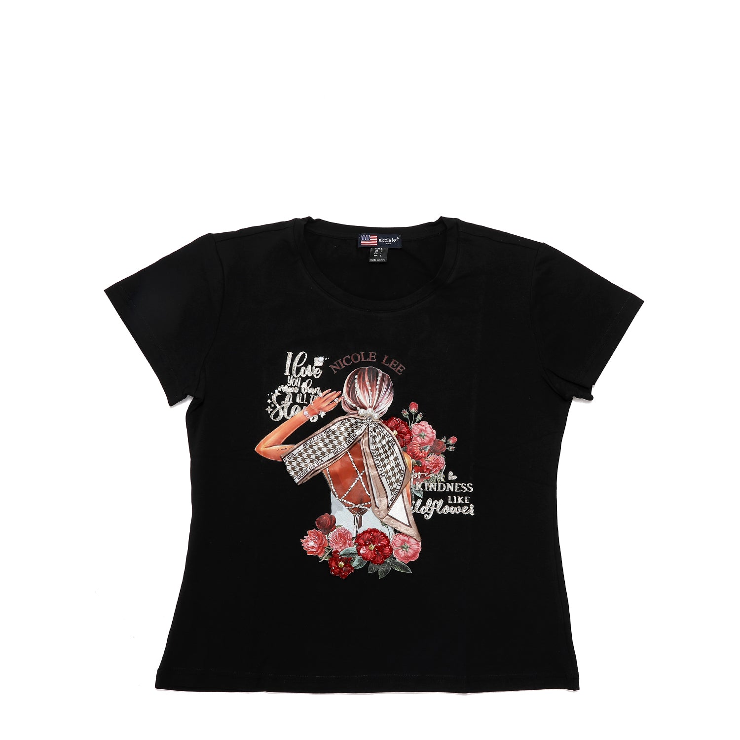 NICOLE LEE FASHION T-SHIRT WITH GLITTER (<tc>BLIND DATE</tc>)