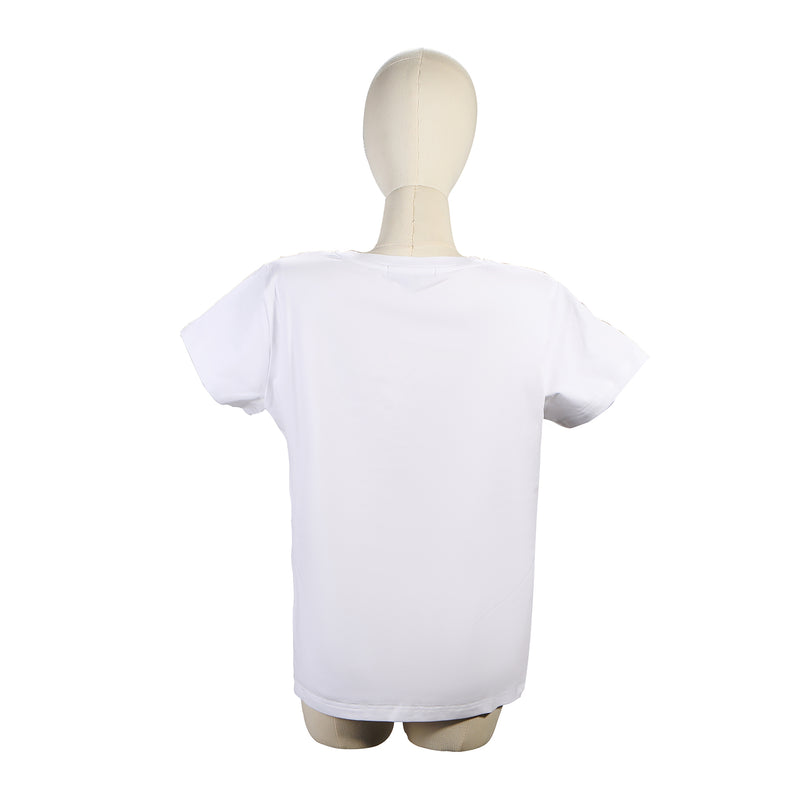 Nicole Lee fashion t -shirt with white glitters (Sahara Treasure)
