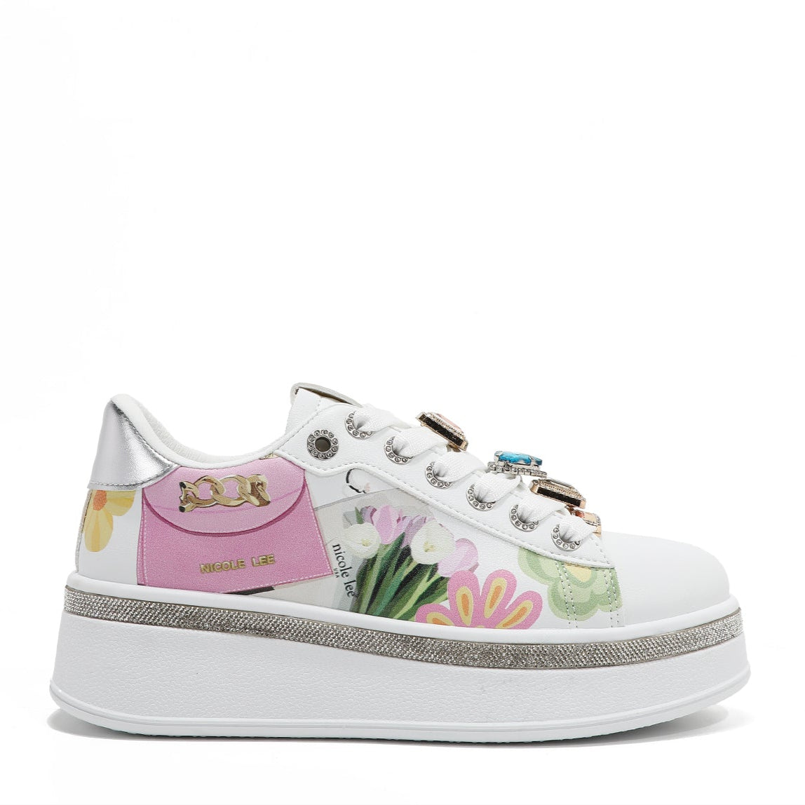 FASHION SNEAKERS WITH RHINESTONE (<tc>VIOLET BLOSSOM</tc>)