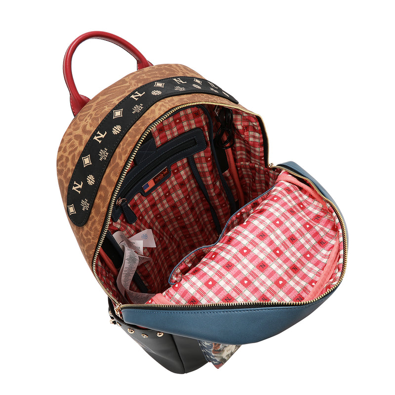 MOCHILA GRANDE DE MODA CON PUERTO DE CARGA USB Y BOLSA (DREAM COMES TRUE)