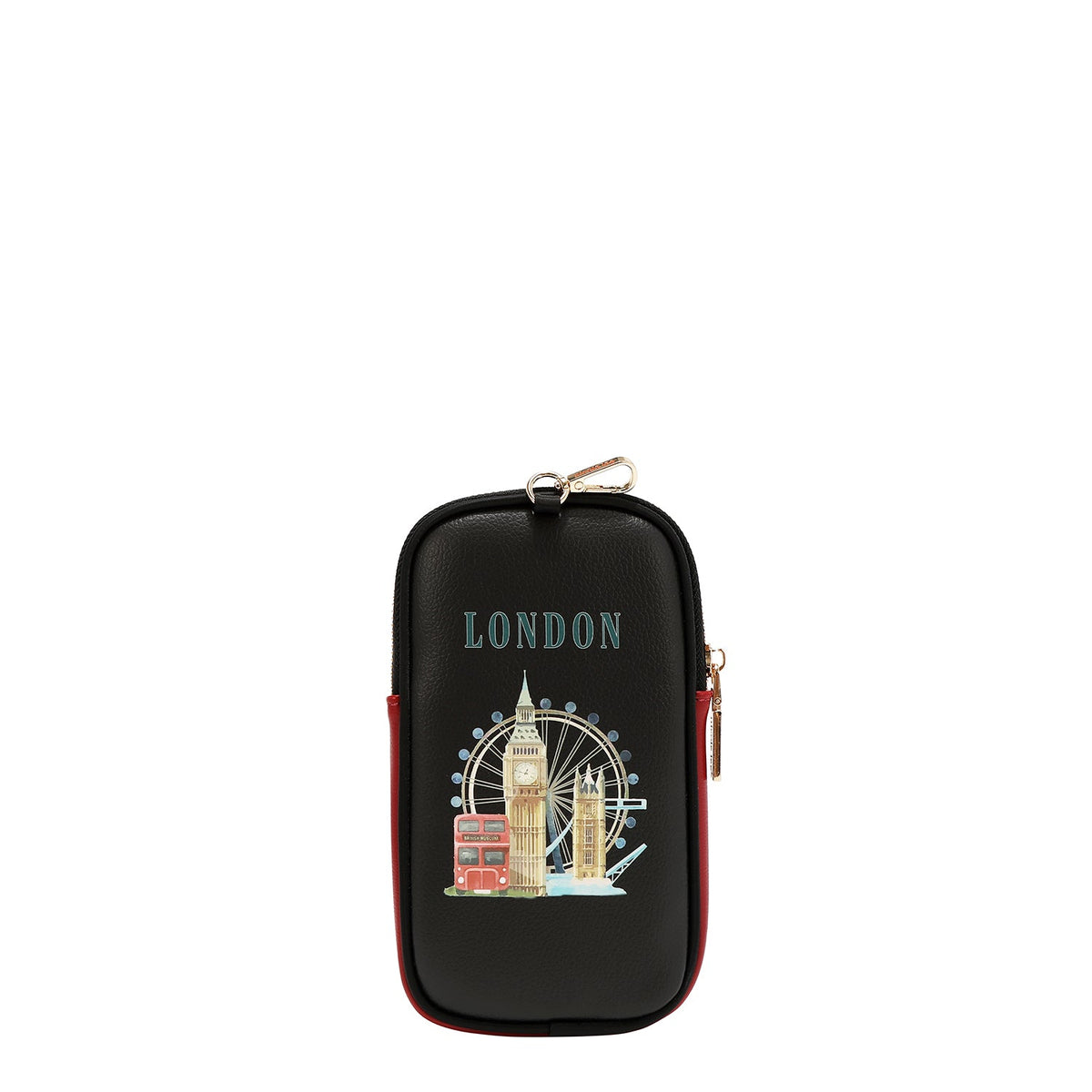 MOCHILA GRANDE DE MODA CON PUERTO DE CARGA USB Y BOLSA (LONDON EYE-NEGRO)
