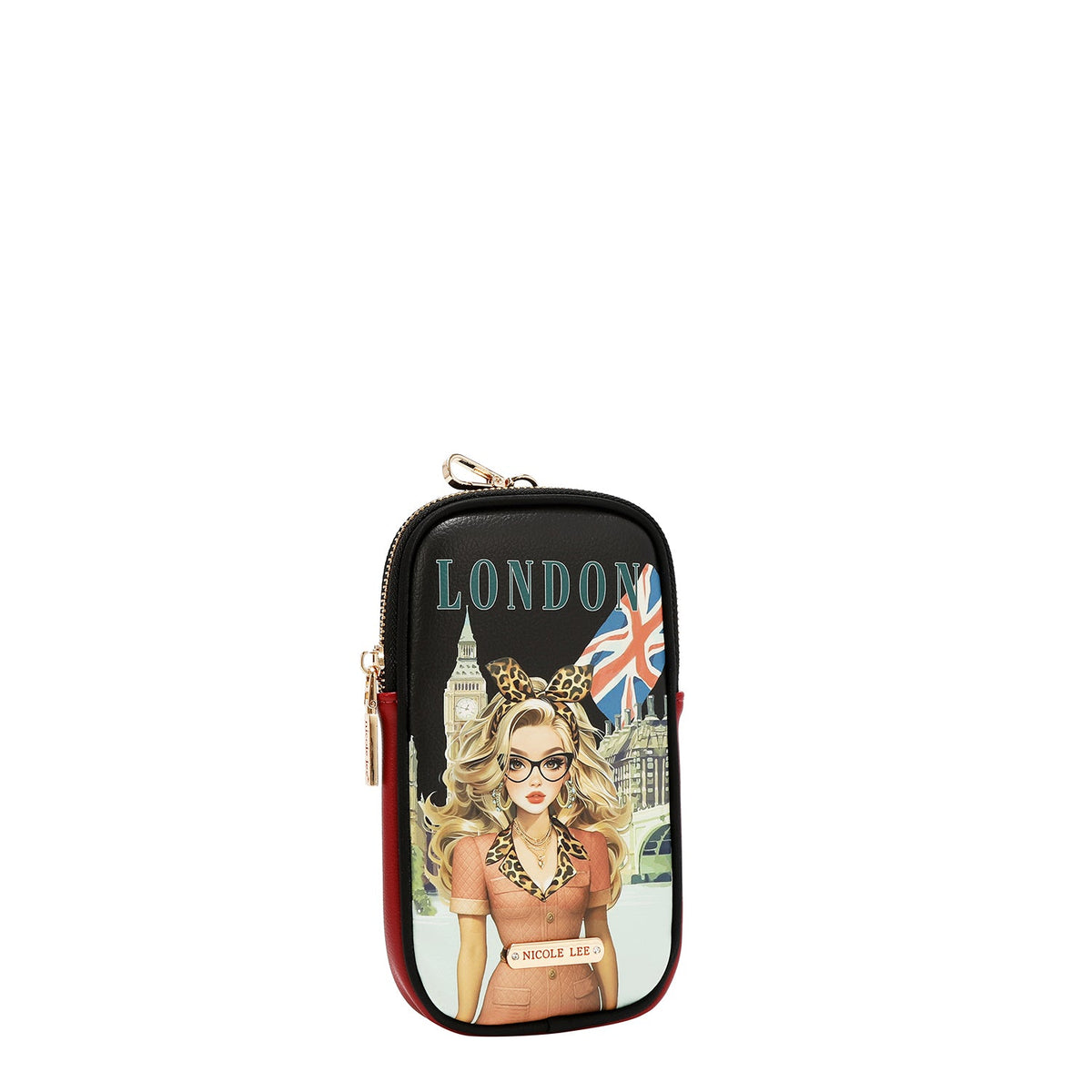 MOCHILA GRANDE DE MODA CON PUERTO DE CARGA USB Y BOLSA (LONDON EYE-NEGRO)