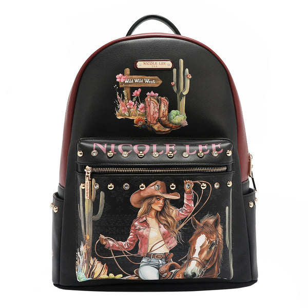 MOCHILA GRANDE DE MODA CON PUERTO DE CARGA USB Y BOLSA (SOFIA MONTANA)