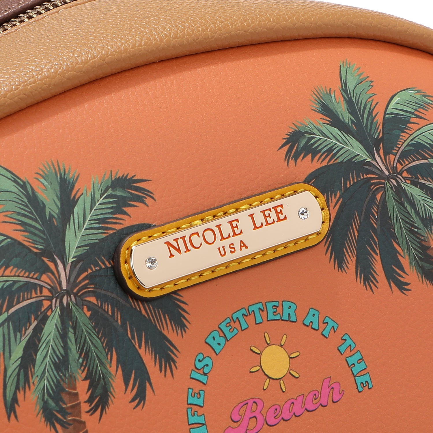 LARGE FASHION BACKPACK WITH USB CHARGING PORT AND BAG (<tc>SUN & SAND</tc>)