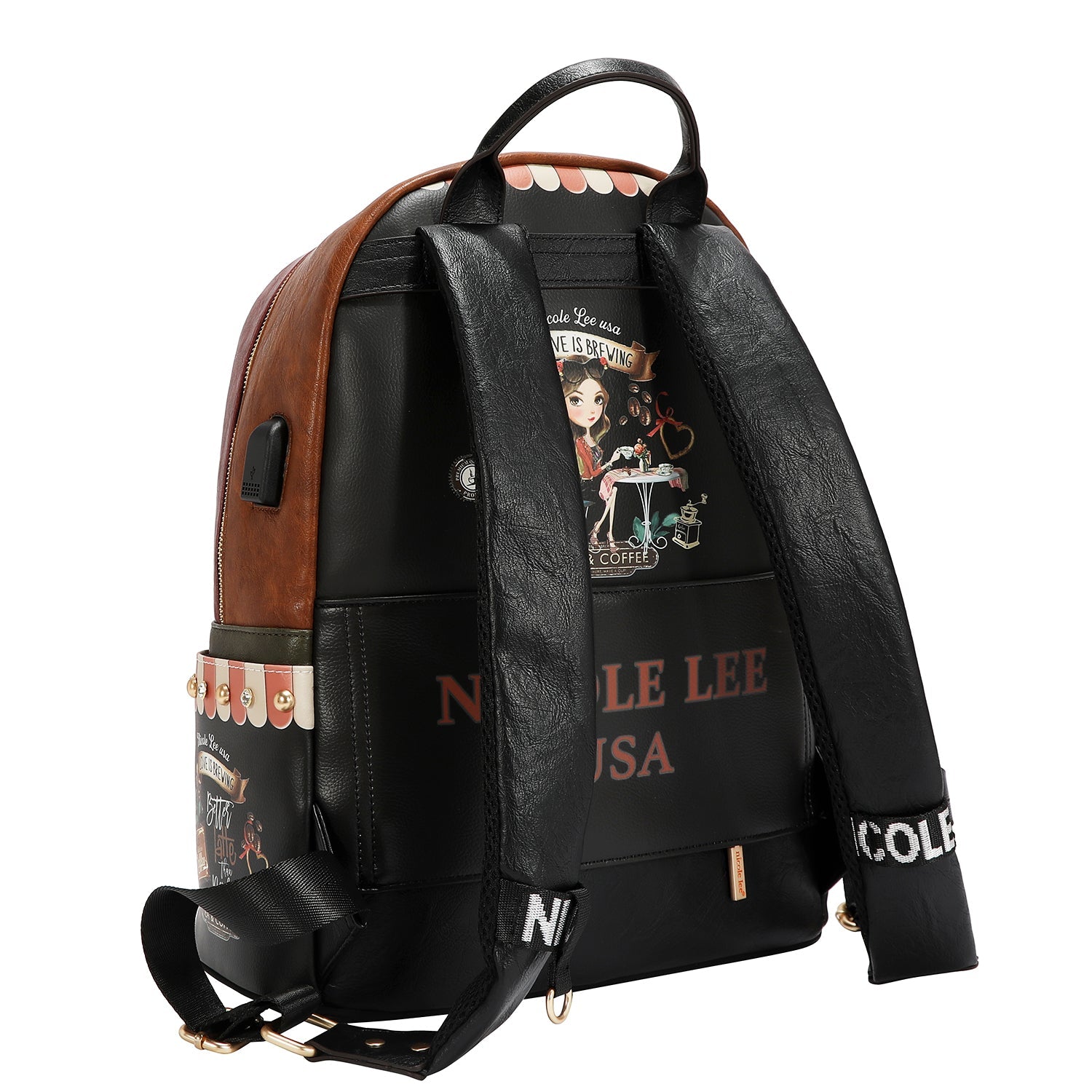 MOCHILA GRANDE DE MODA CON PUERTO DE CARGA USB Y BOLSA (VIRTUAL FRIEND)