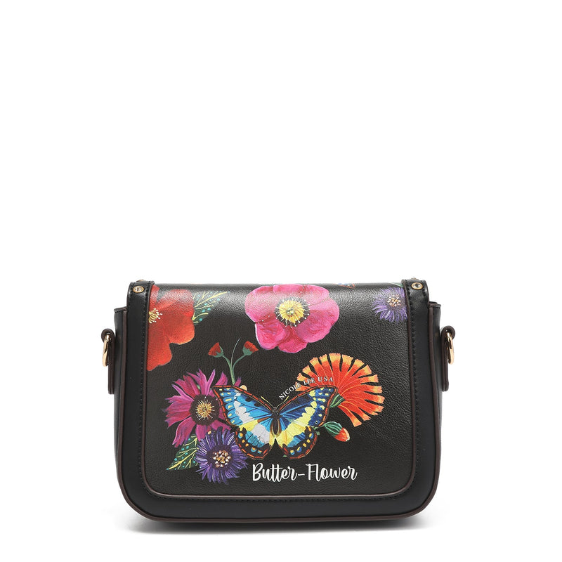 CROSSBODY WITH FLAP <tc>BUTTER-FLOWER</tc>