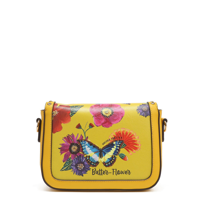 CROSSBODY WITH FLAP <tc>BUTTER-FLOWER</tc>