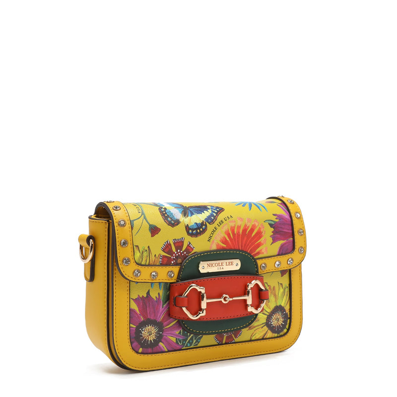 CROSSBODY WITH FLAP <tc>BUTTER-FLOWER</tc>