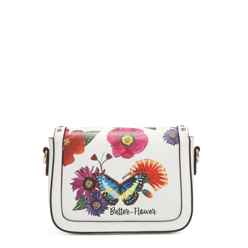 CROSSBODY WITH FLAP <tc>BUTTER-FLOWER</tc>