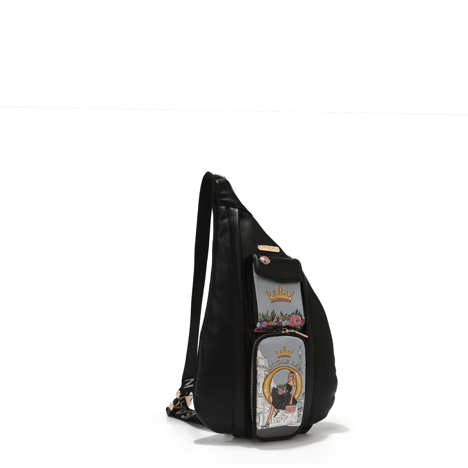 Cross backpack with outer pockets