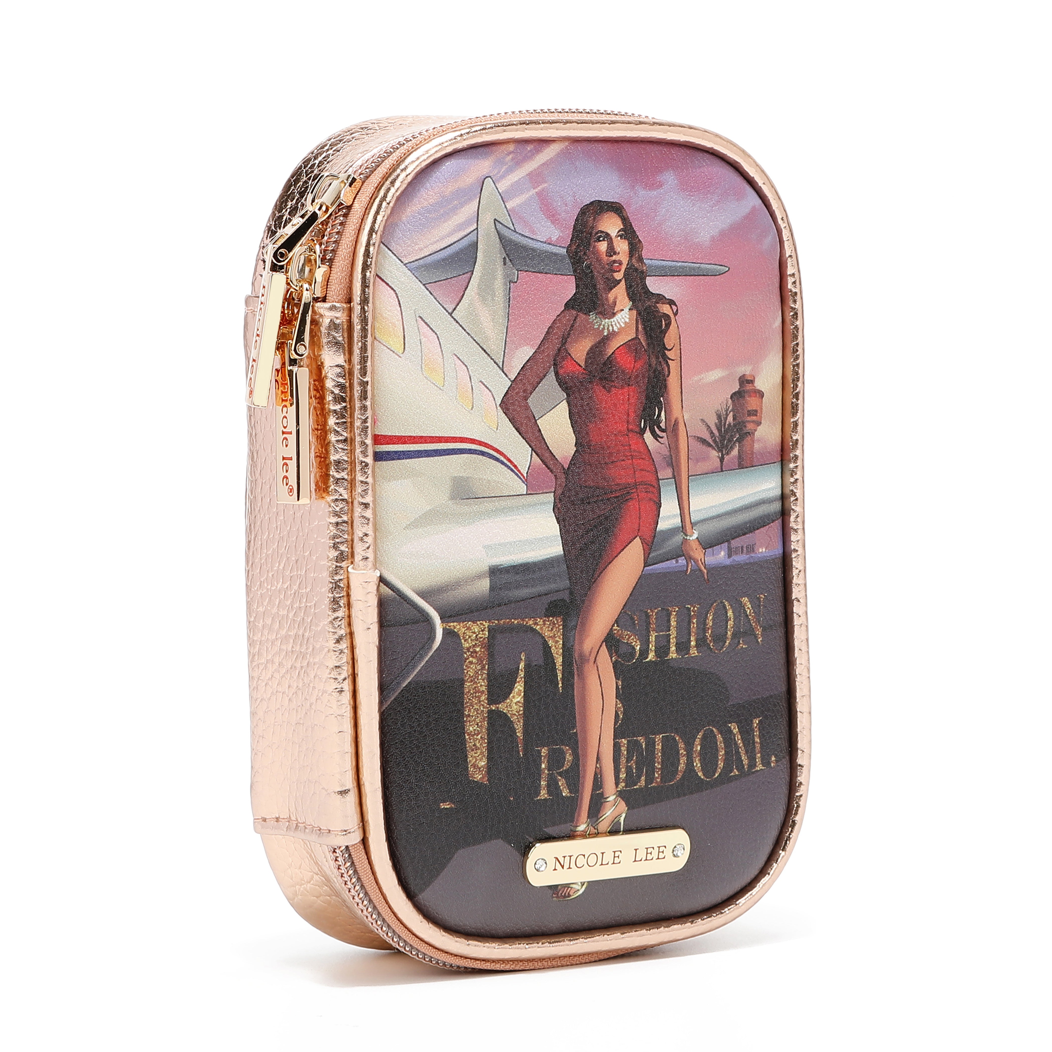 Set of makeup brushes with case