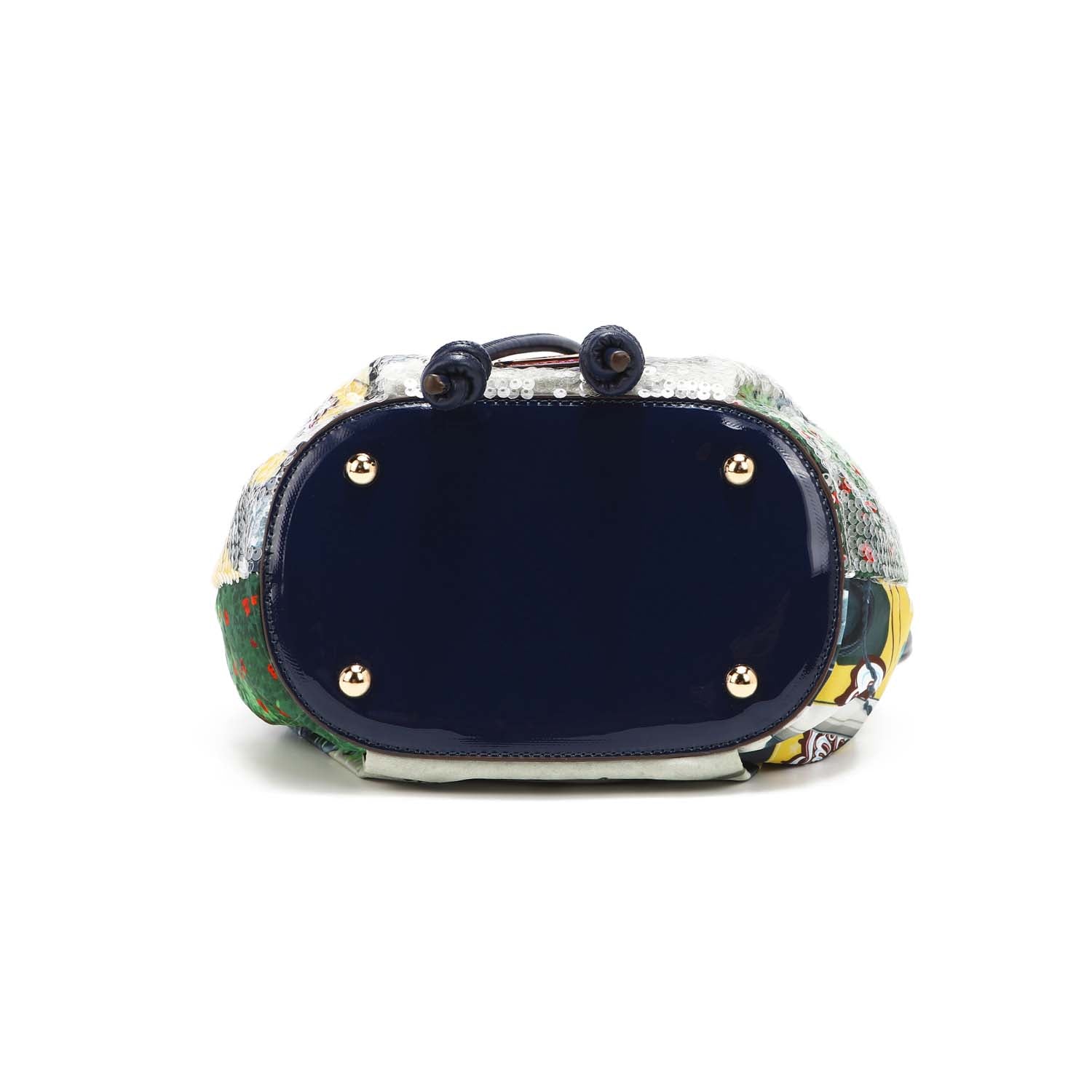 "COZY STREET IN MILAN" SEQUIN NYLON BAG