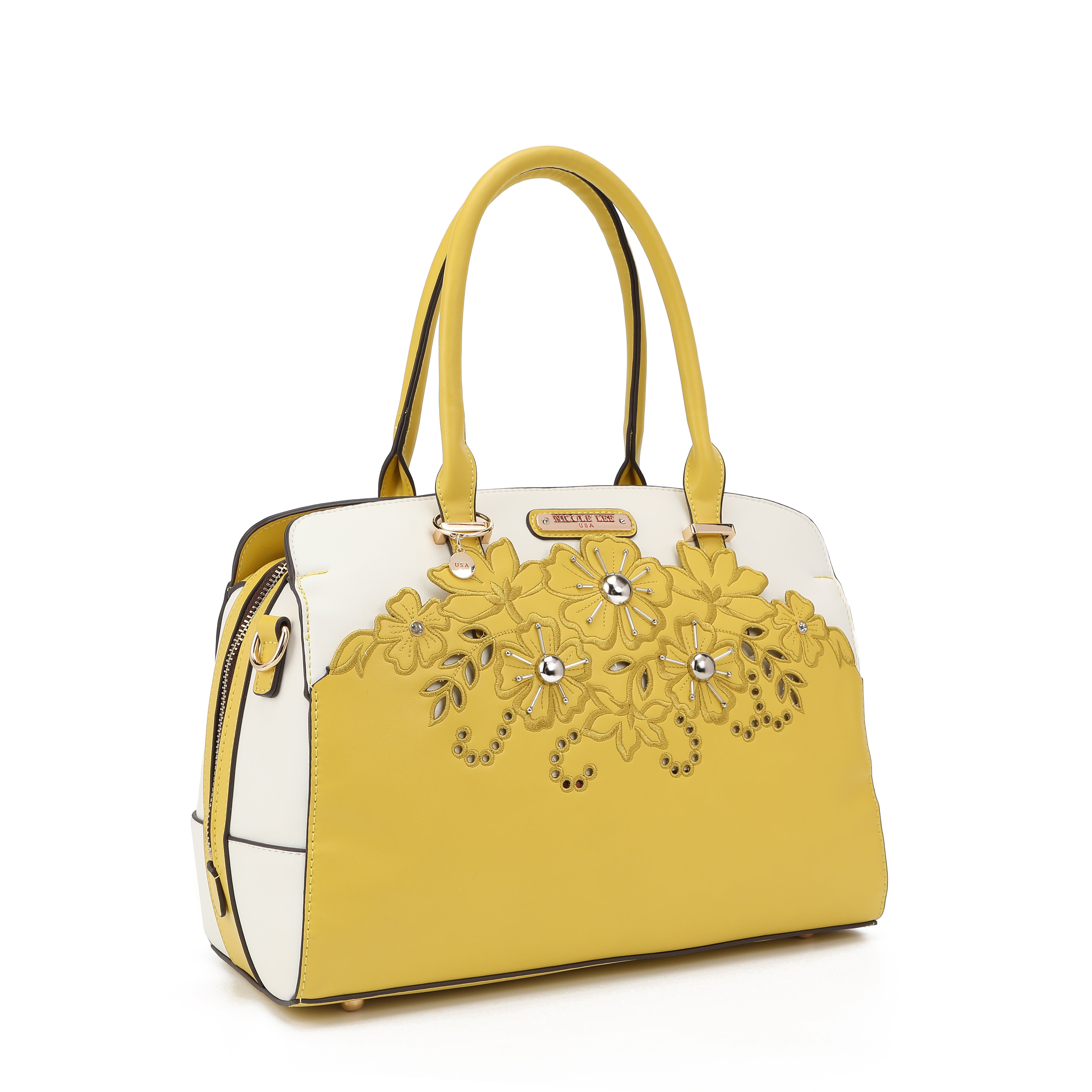 Baul bag with floral embroidery