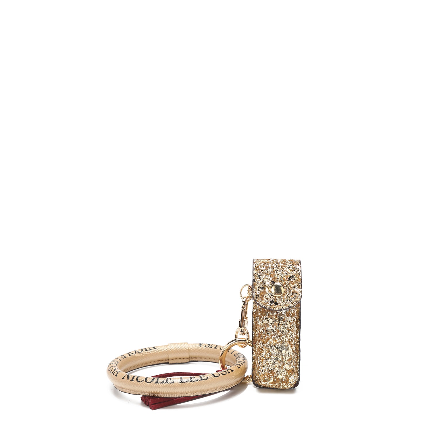 Bracelet keychain with lip brightness case