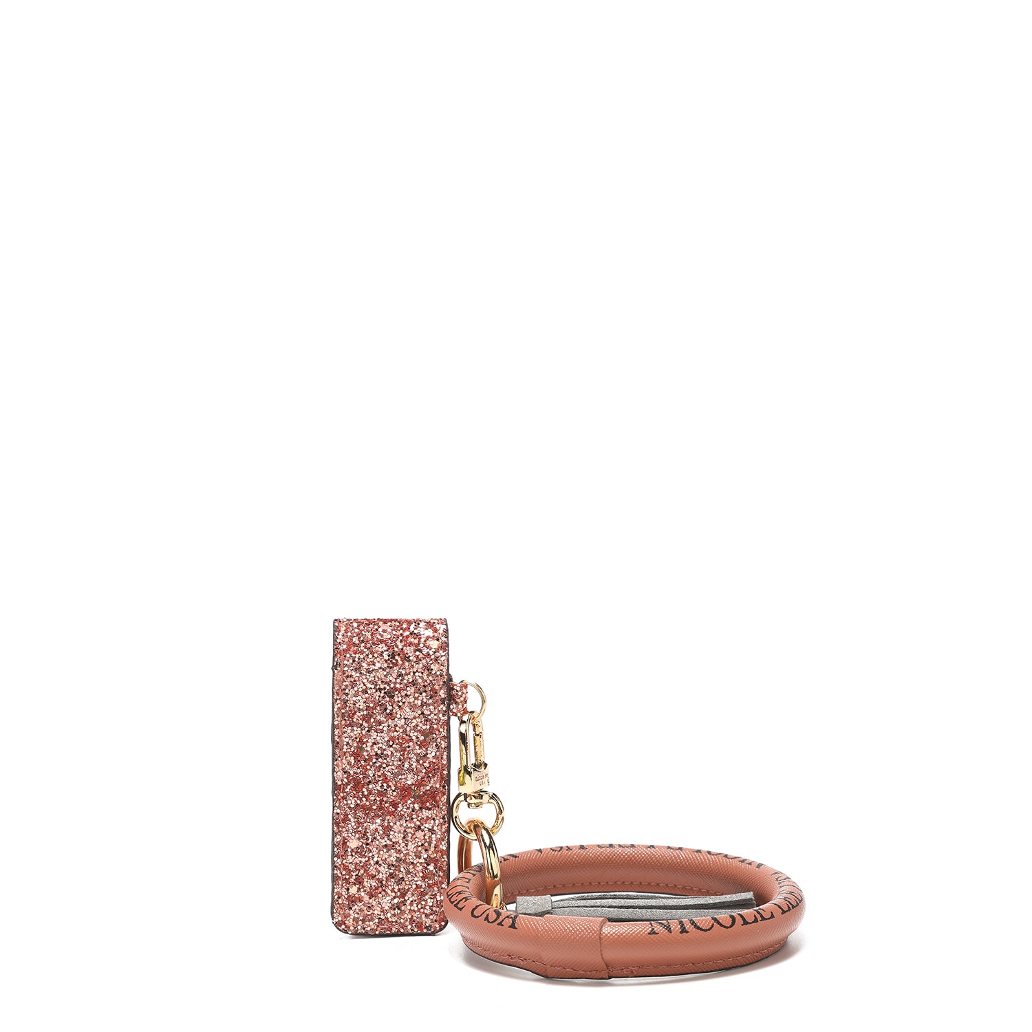 Bracelet keychain with lip brightness case