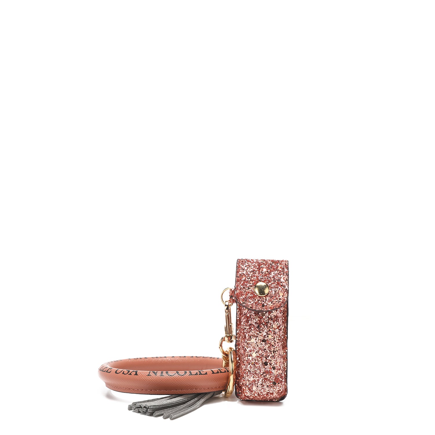 Bracelet keychain with lip brightness case