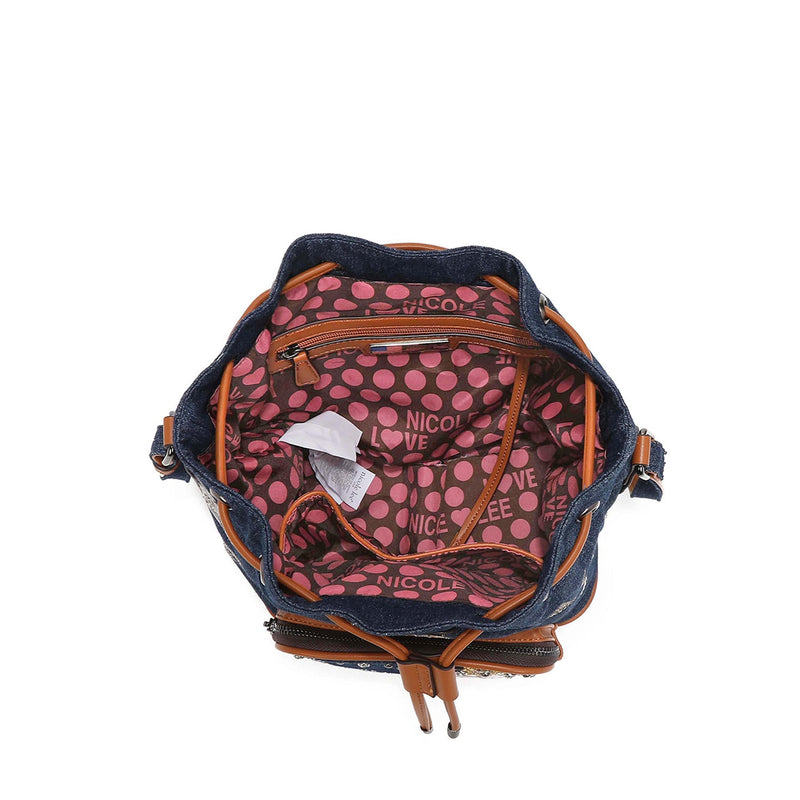 BOLSO BUCKET BUTTER-FLOWER DE DENIM