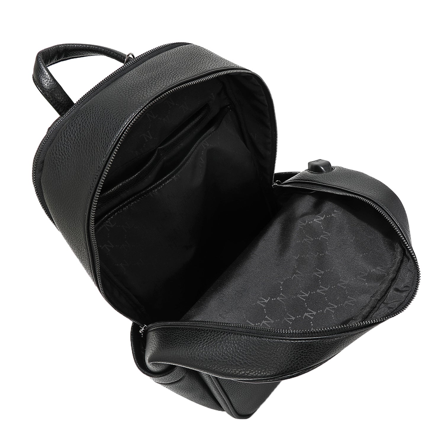 MEN'S BLACK BACKPACK WITH USB CHARGING PORT