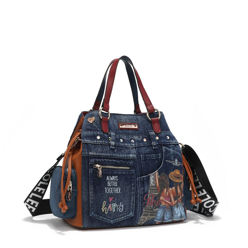  <tc>Denim</tc>BUCKET BAG