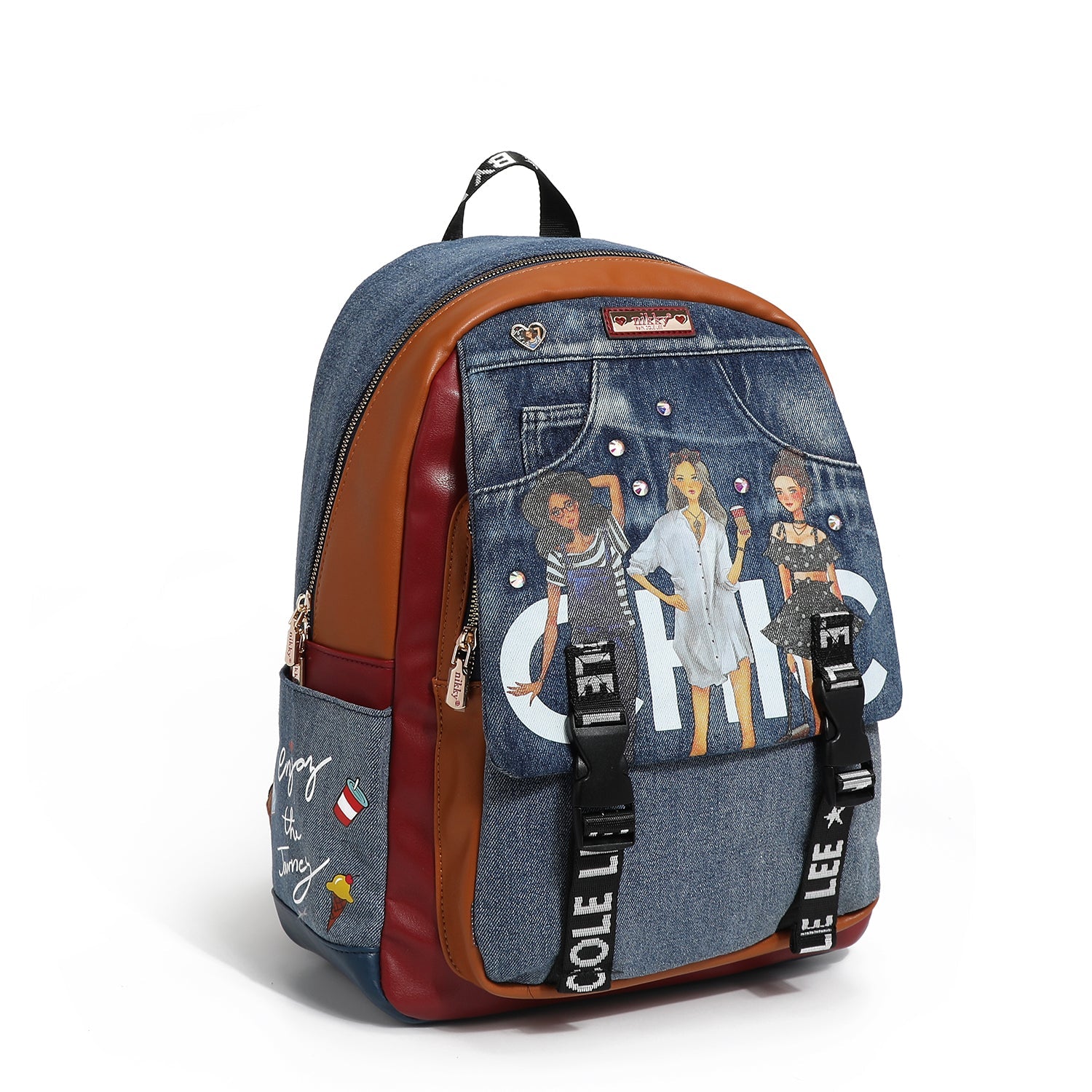 LARGE BACKPACK OF <tc>Denim</tc> WITH FLAP