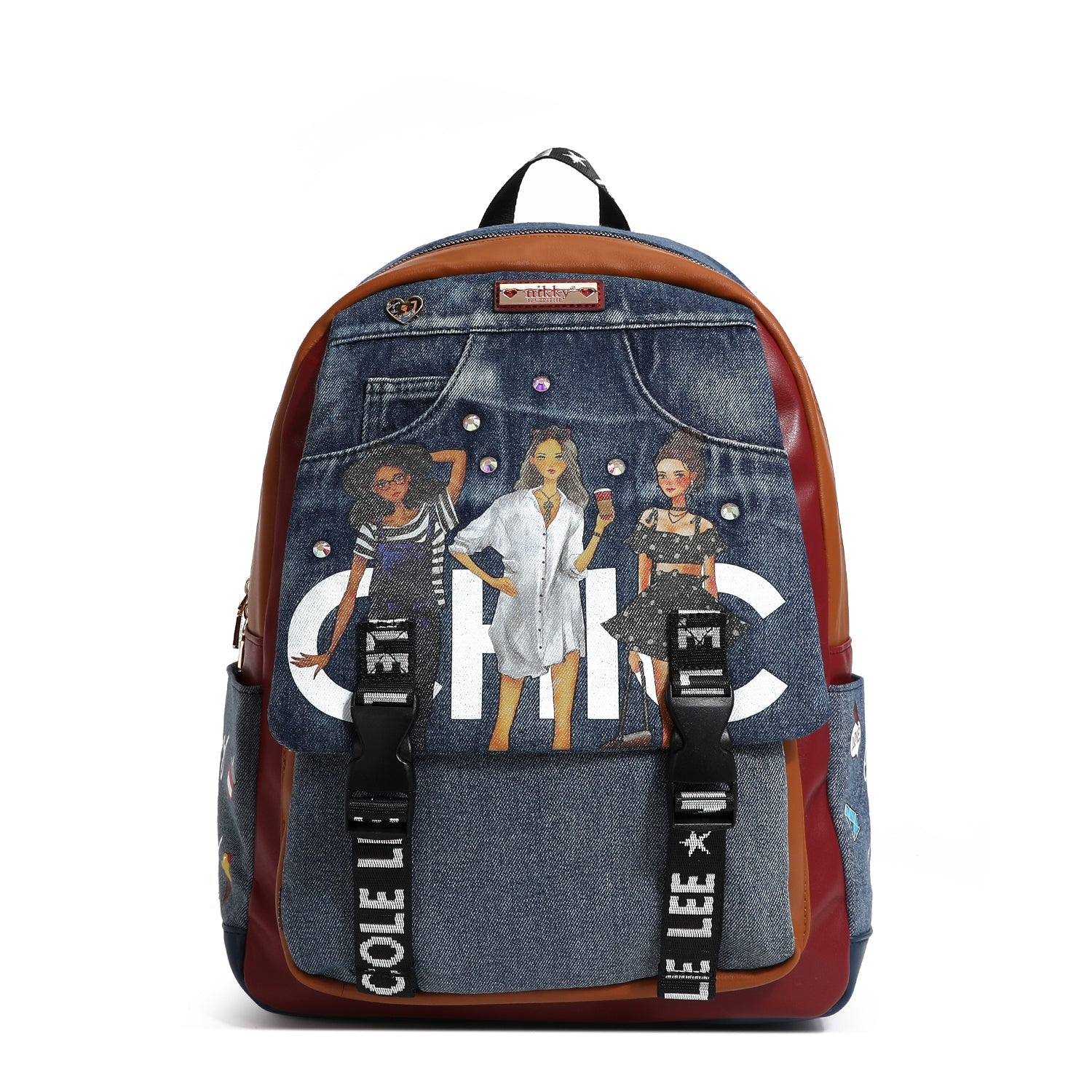 LARGE BACKPACK OF <tc>Denim</tc> WITH FLAP