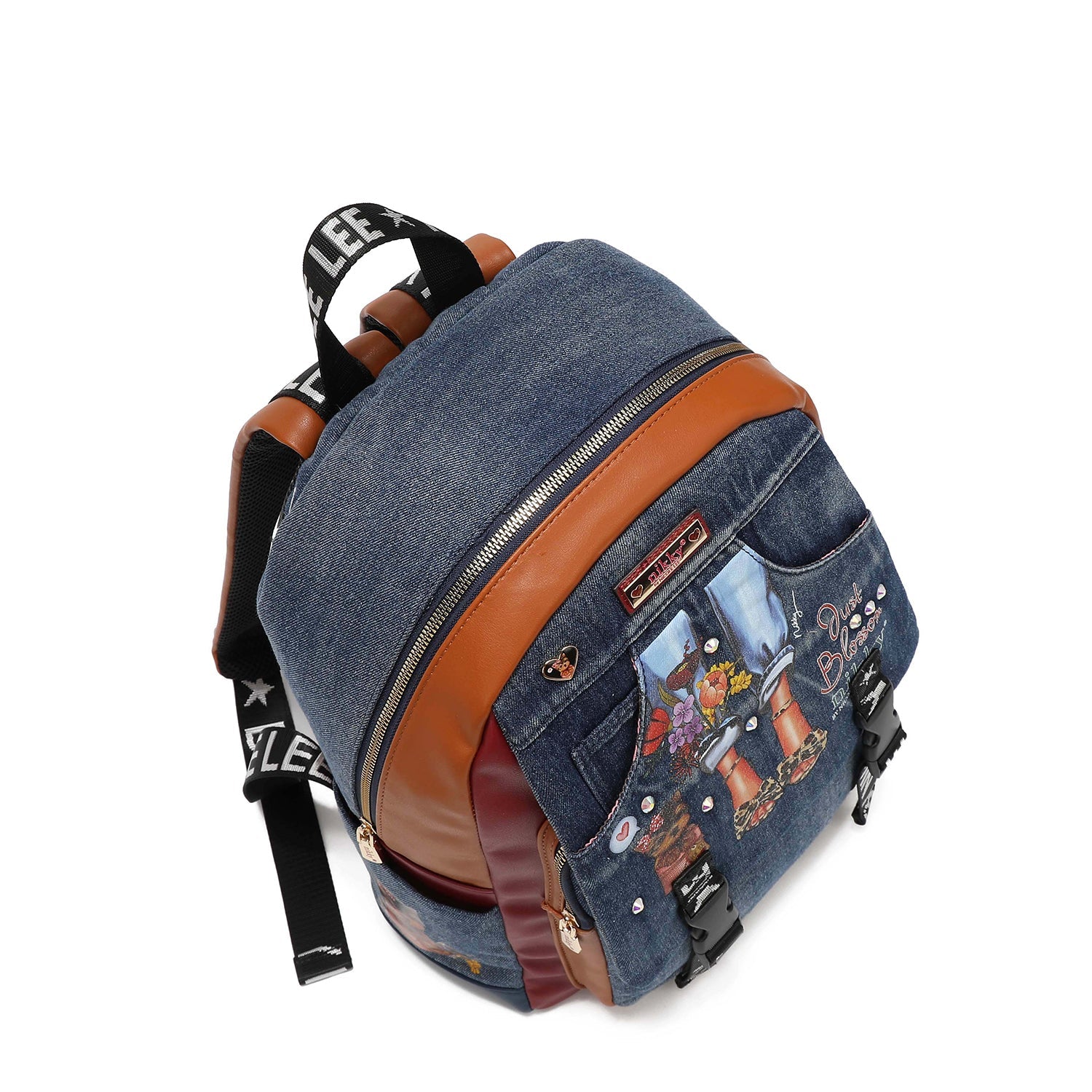 LARGE BACKPACK OF <tc>Denim</tc> WITH FLAP
