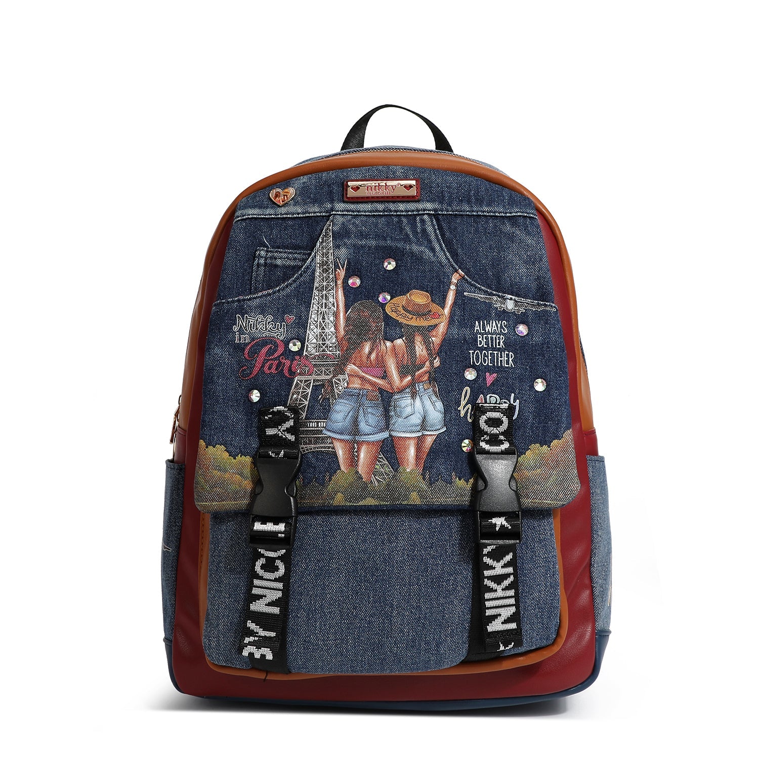 LARGE BACKPACK OF <tc>Denim</tc> WITH FLAP