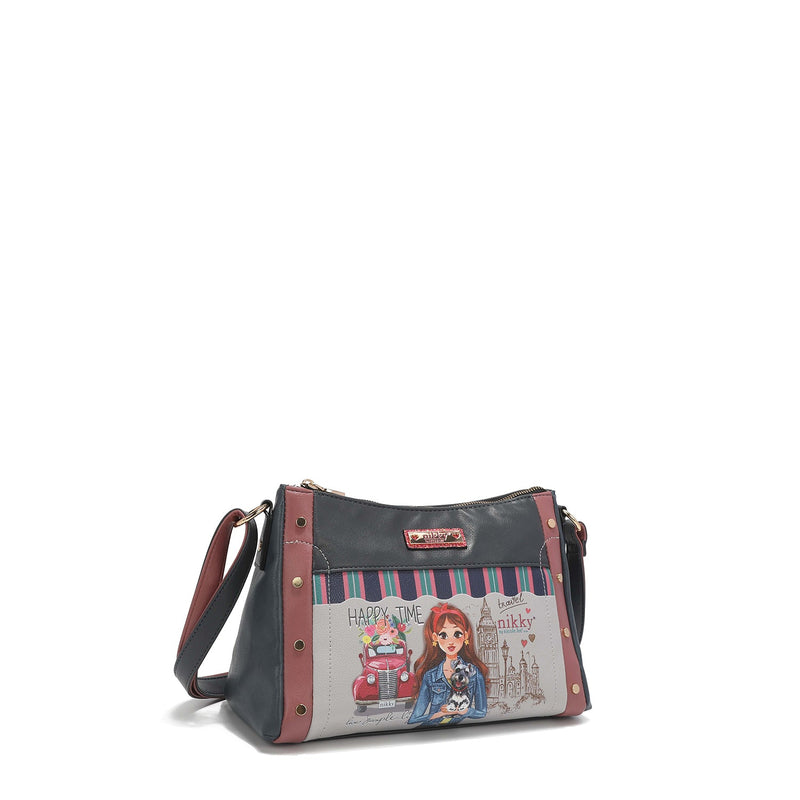 "GOOD TIME HAPPY TIME" CROSSBODY BAG