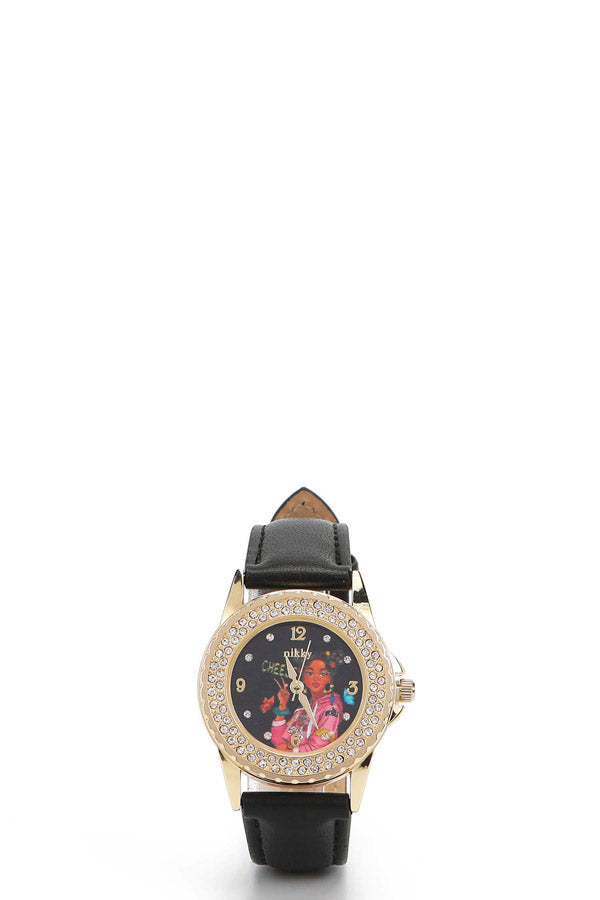 RELOJ MEDIANO DOBLE DIAMANTE "SIDNEY"