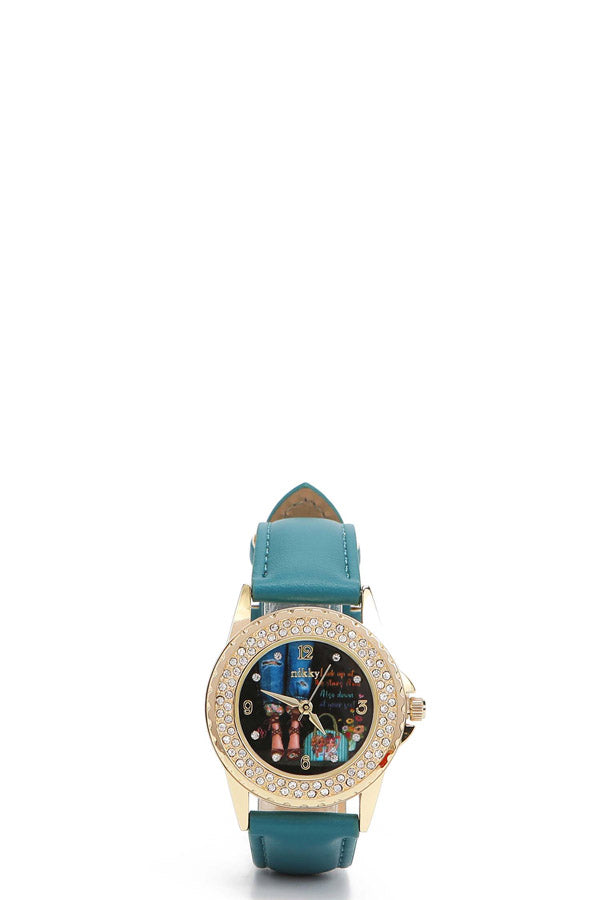 RELOJ MEDIANO DOBLE DIAMANTE "SIDNEY"