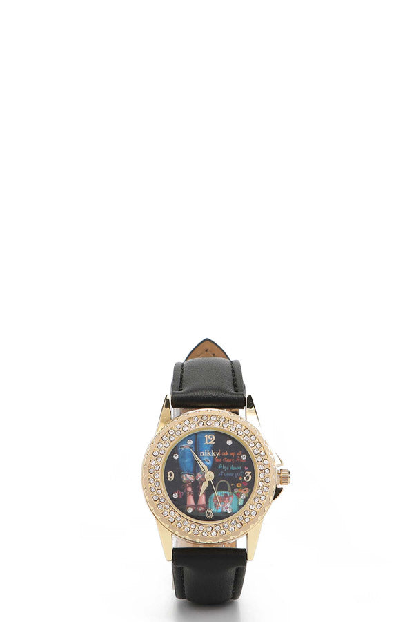 RELOJ MEDIANO DOBLE DIAMANTE "SIDNEY"