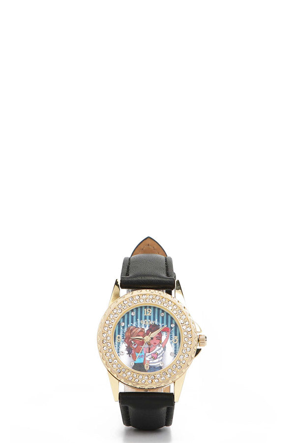 RELOJ MEDIANO DOBLE DIAMANTE "SIDNEY"