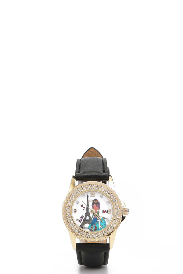 RELOJ MEDIANO DOBLE DIAMANTE "SIDNEY"