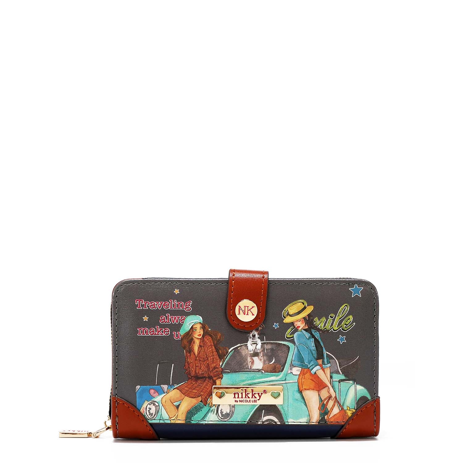LARGE WALLET WITH DOUBLE CLOSURE PURSE <tc>NIKKY</tc>